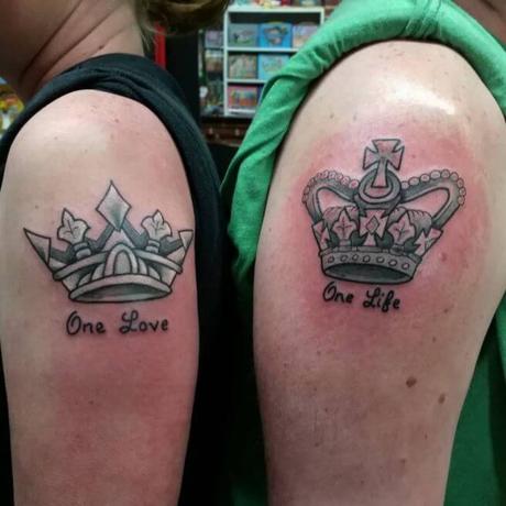 101+ King And Queen Matching Tattoos For Couples-2020