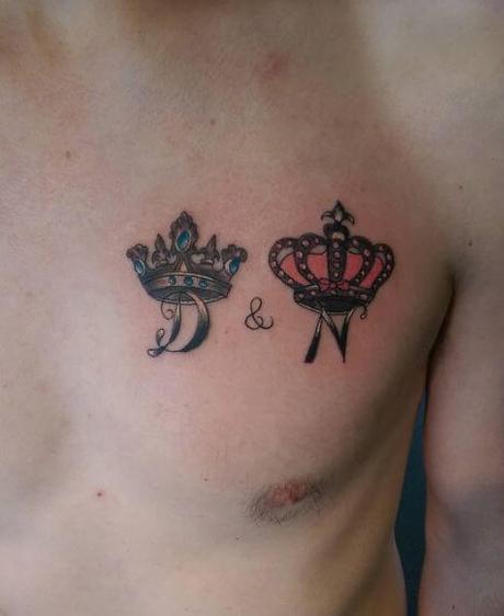 101+ King And Queen Matching Tattoos For Couples-2020