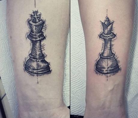 101+ King And Queen Matching Tattoos For Couples-2020