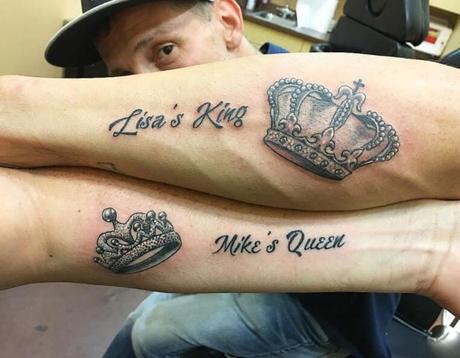 101+ King And Queen Matching Tattoos For Couples-2020
