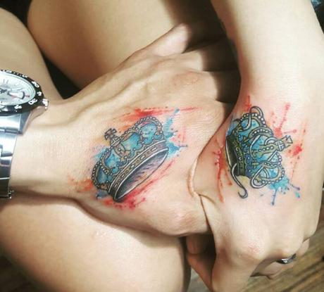 101+ King And Queen Matching Tattoos For Couples-2020