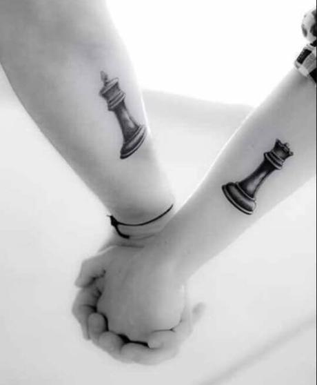 101+ King And Queen Matching Tattoos For Couples-2020