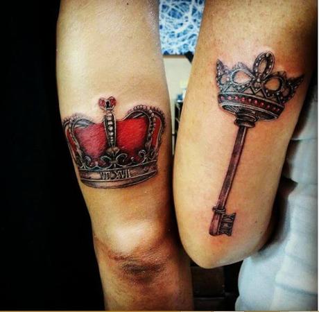 101+ King And Queen Matching Tattoos For Couples-2020