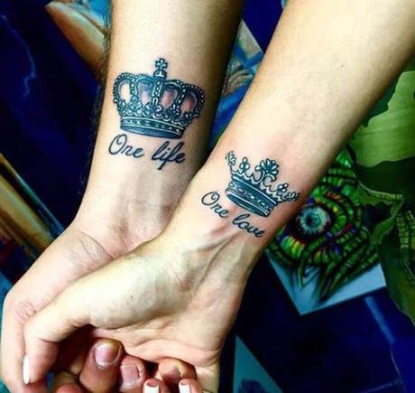 101+ King And Queen Matching Tattoos For Couples-2020
