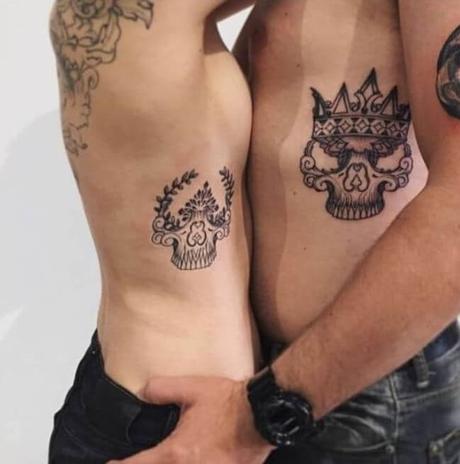 101+ King And Queen Matching Tattoos For Couples-2020