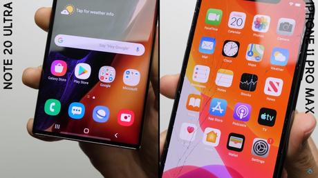 Samsung Galaxy Note 20 Ultra crushes iPhone 11 Pro Max in drop test Samsung Galaxy Note 20 Ultra crushes iPhone 11 Pro Max in drop test