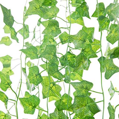 Naidiler 84 Ft 12 Strands Fake Ivy Leaves Artificial Ivy Garland Greenery Decor Faux Green Hanging Plant Vine for Wall Party Wedding Room Home Kitchen Indoor & Outdoor Decoration