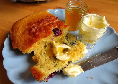 Blueberry & Vanilla Breakfast Corn Bread