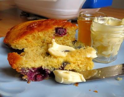 Blueberry & Vanilla Breakfast Corn Bread