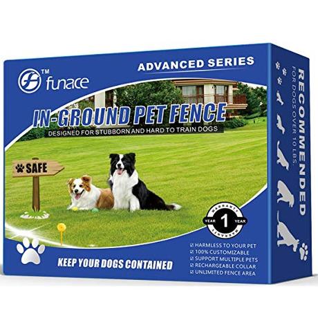 Underground Wired Pet Containment System (Advanced) - 100% Safe Invisible Electric Dog Fence - Includes In-Ground/Above Ground Wire for Easy Installation & 3-Modes Rechargeable & Waterproof Collar