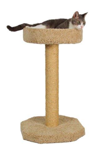 Molly and Friends 'Feline Recliner Premium Handmade One Tier Sisal Cat Scratching Post Furniture with Bed, Model Scr/b, Beige