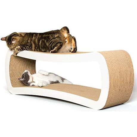 PetFusion Jumbo Cat Scratcher Lounge. 39 x 11 x 14 inches (lwh) [Superior Cardboard & Construction, Significantly outlasts Cheaper alternatives]