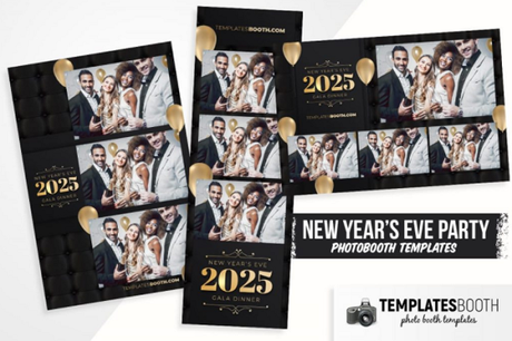 12 Impressive Photo Booth Templates for Christmas & New Year