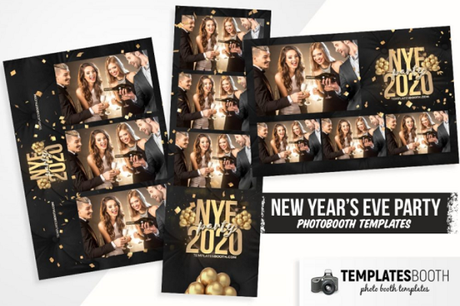 12 Impressive Photo Booth Templates for Christmas & New Year