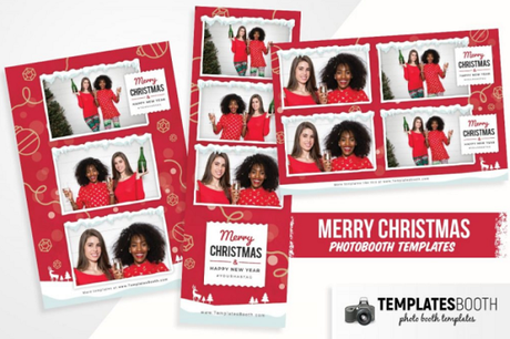 12 Impressive Photo Booth Templates for Christmas & New Year