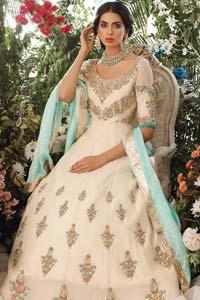 Coral Floor Length Pishwas For Nikah n Wedding