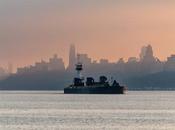 Barge Coming Down Hudson [early Morning]