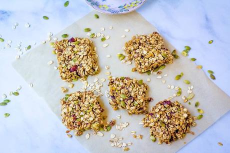 Healthy Flapjacks with Fruit, Nuts and Seeds
