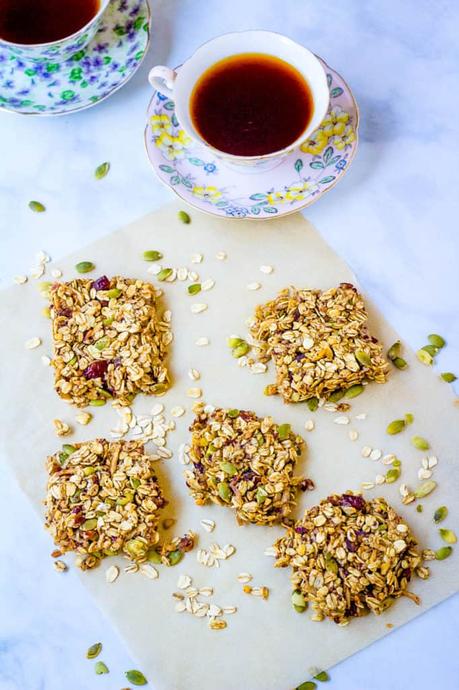 Healthy Flapjacks with Fruit, Nuts and Seeds