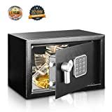 SereneLife Safe Box, Safes and Lock Boxes, Money Box, Safety Boxes for Home, Digital Safe Box, Steel Alloy Drop Safe, Includes Keys