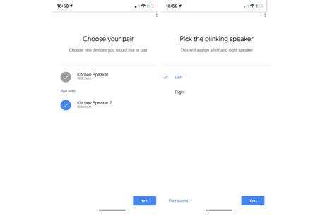 Google Home Stereo Pair select Left or Right