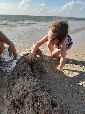 Josie's Sandcastle--Daddy Helped