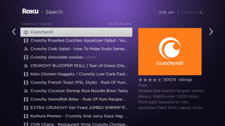 Click the first Crunchyroll option that appears