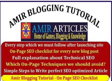 Amir Blogging Tutorial – On-Page SEO Part 1