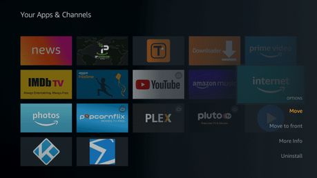 Hover over the Silk Browser and click the Options button (3 horizontal lines). Then select Move.