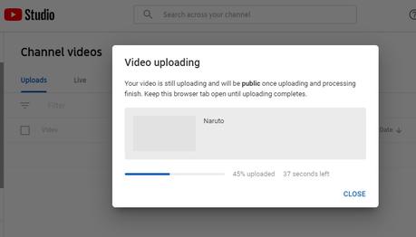 start uploading on youtube