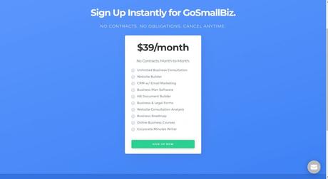 GoSmallBiz pricing plans