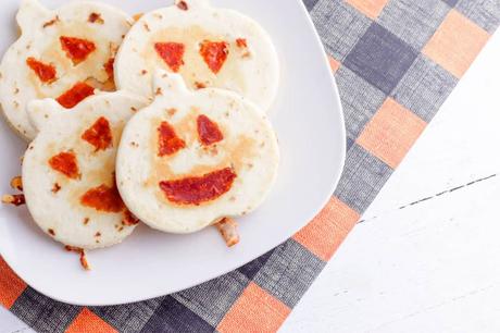 Halloween “Jack-O-Lantern” Pumpkin Quesadillas