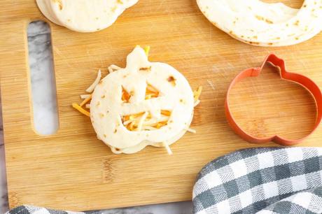 Halloween “Jack-O-Lantern” Pumpkin Quesadillas