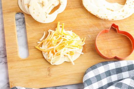 Halloween “Jack-O-Lantern” Pumpkin Quesadillas