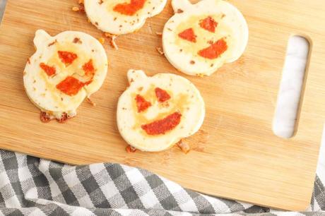 Halloween “Jack-O-Lantern” Pumpkin Quesadillas