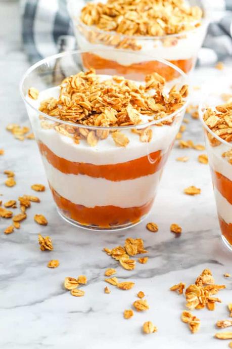 Pumpkin Yogurt Parfaits with Homemade Granola