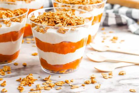 Pumpkin Yogurt Parfaits with Homemade Granola