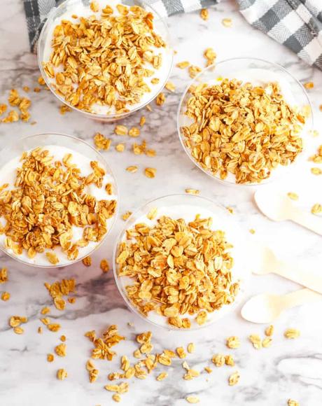 Pumpkin Yogurt Parfaits with Homemade Granola