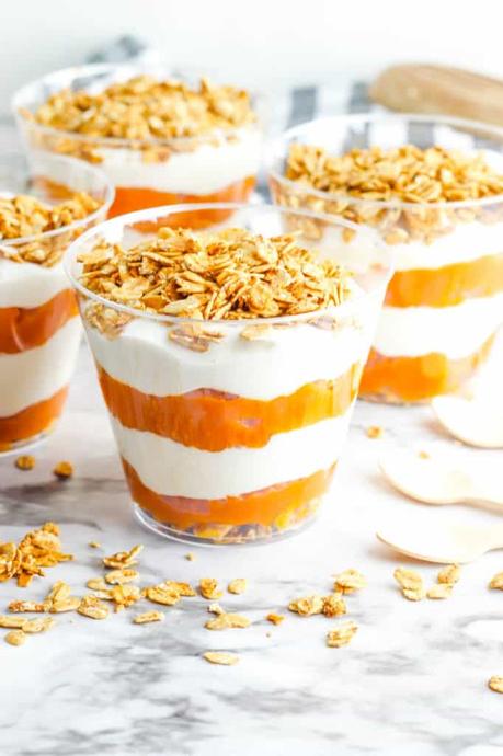 Pumpkin Yogurt Parfaits with Homemade Granola