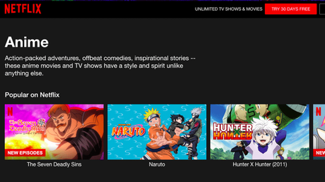 anime streaming sites netflix