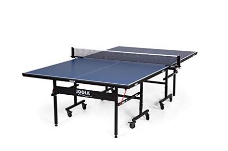 What is the Best Ping Pong Table To Buy In 2020? JOOLA Inside - Professional MDF Indoor Table Tennis Table with Quick Clamp Ping Pong Net and Post Set - 10 Minute Easy Assembly - USATT Approved - Ping Pong Table with Single Player Playback Mode