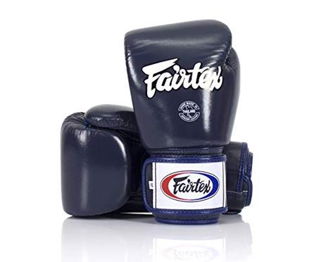 Fairtex Muay Thai Style Training Sparring Gloves, 18 oz, Blue