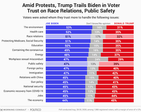 Voters Trust Biden More - Even On Issues Trump Is Pushing