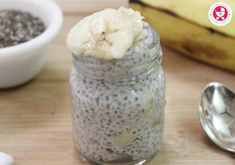 Sugar Free Banana Chia Pudding for Babies and Kids