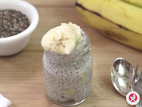 Banana chia Pudding for Babies and Kids [No sugar sweet pudding recipe]