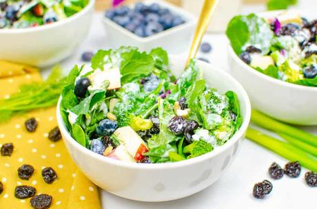 Superfood Salad with Healthy Ranch Dressing