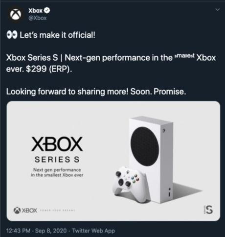 Microsoft surprises with official Xbox Series S announcement