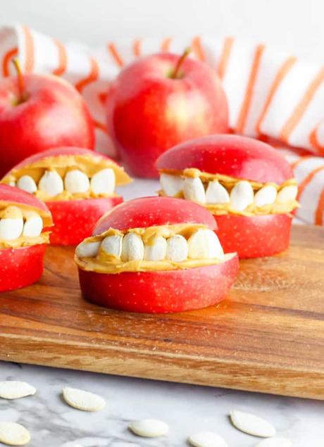 Funny Face Halloween Apples (Kid-Friendly)