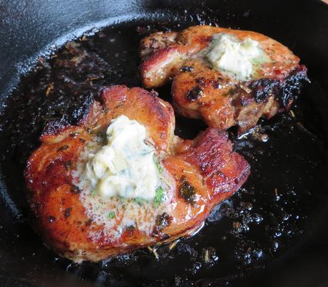 Herbed Pork Chops with Garlic Butter