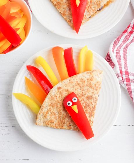 Thanksgiving Inspired Cheese Quesadilla (Kid-Friendly)